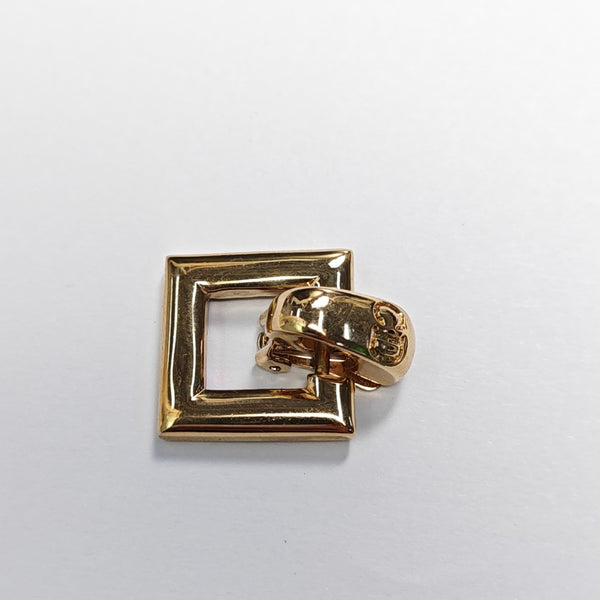 Metal Gold Clip On Earrings