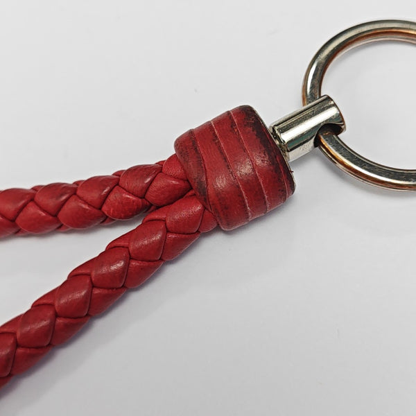 Leather Bag Charm Red