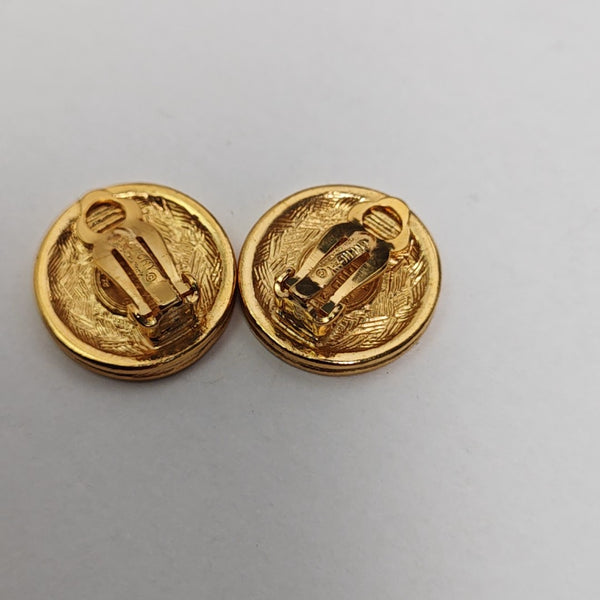 Metal Gold Clip On Earrings