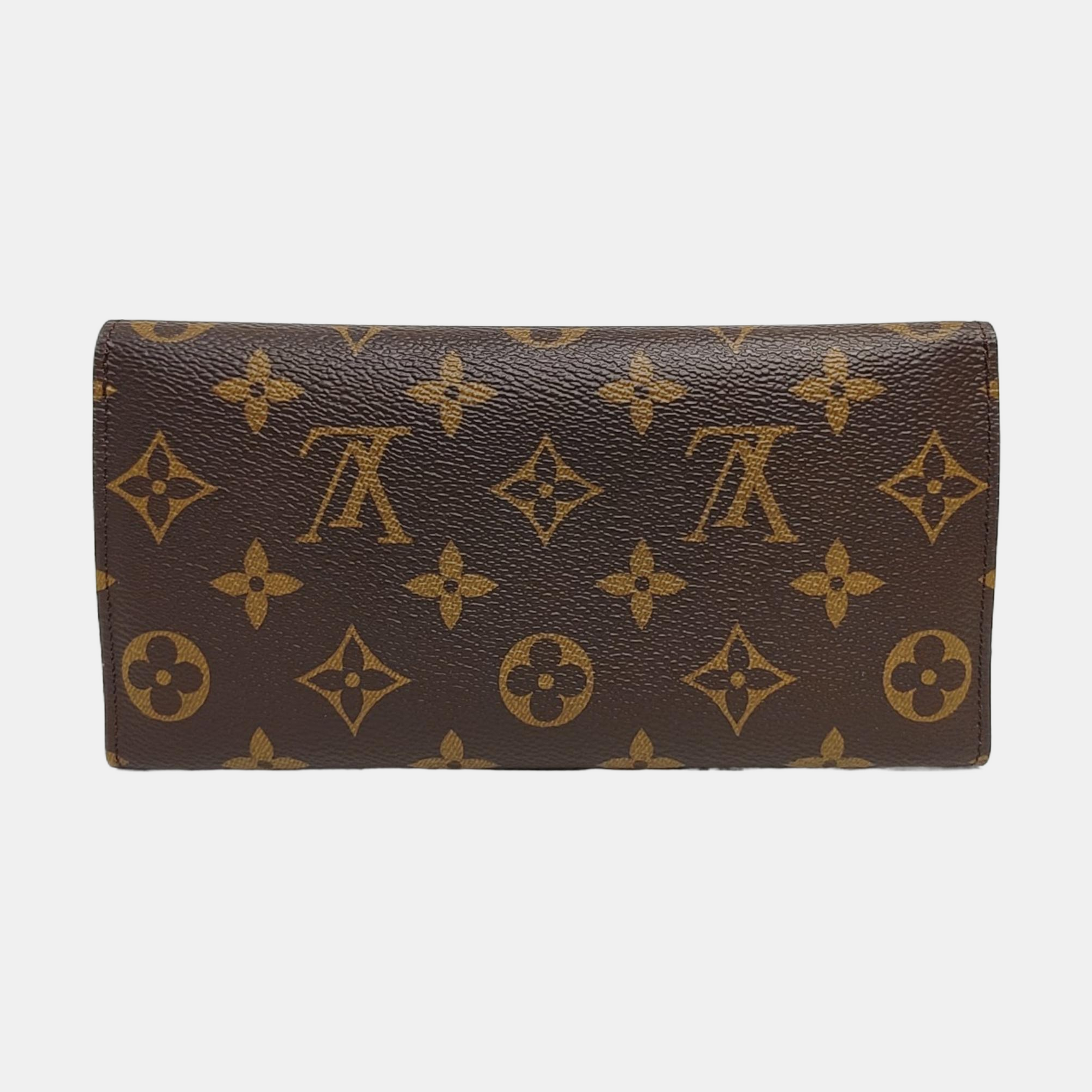 EMILIE Monogram Coated Canvas Brown Wallet