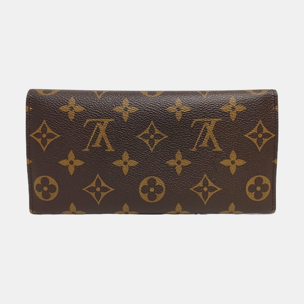 EMILIE Monogram Coated Canvas Brown Wallet