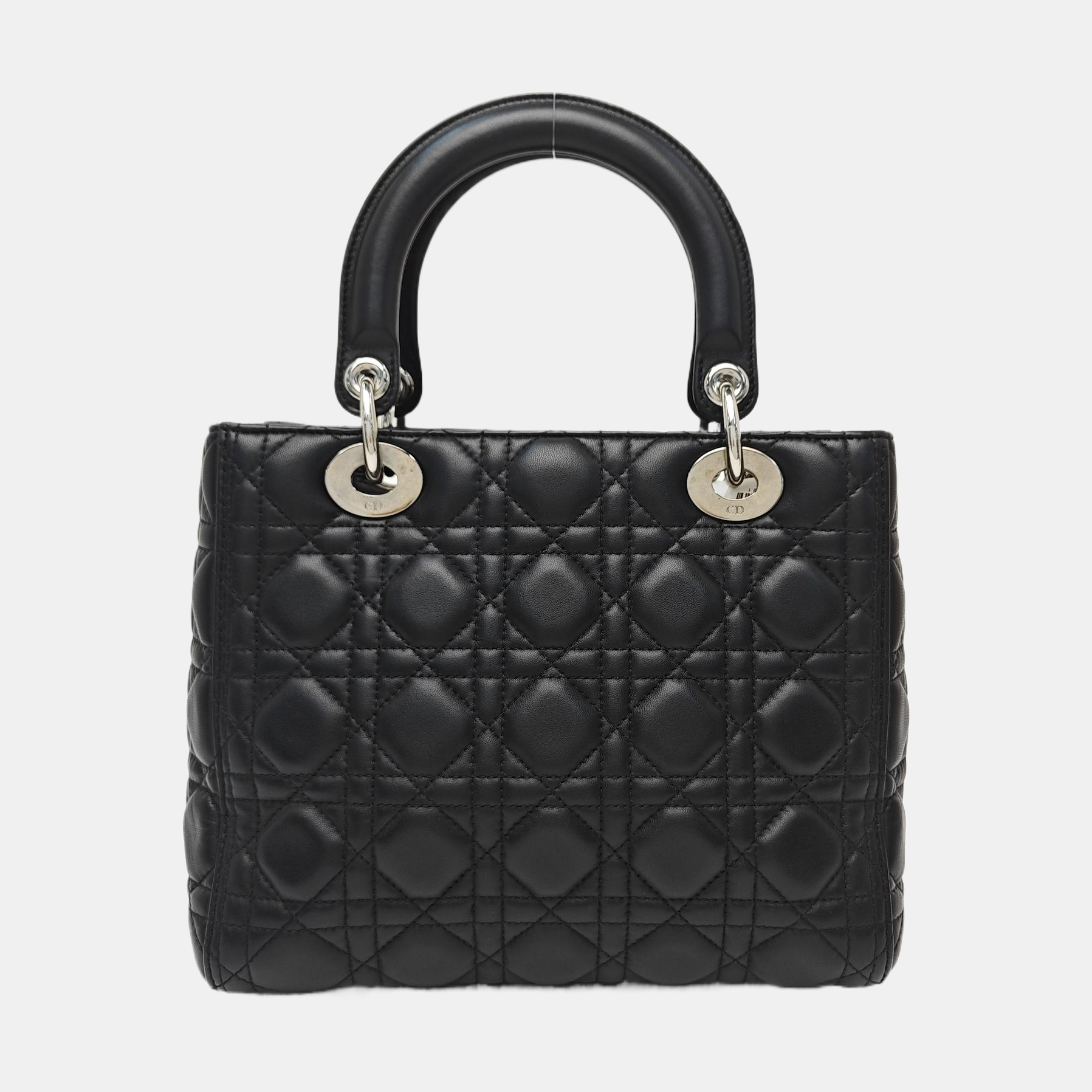 Lady Dior Medium Cannage Lambskin Black