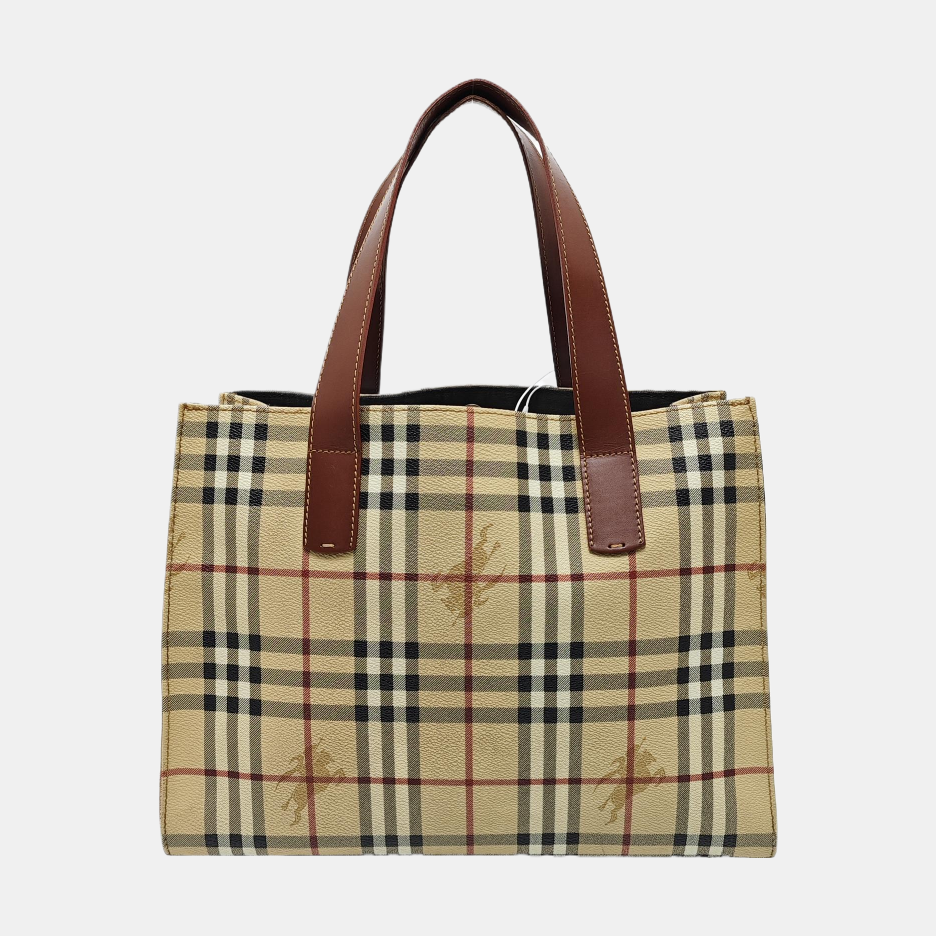 Coated Canvas Tote Bag Beige