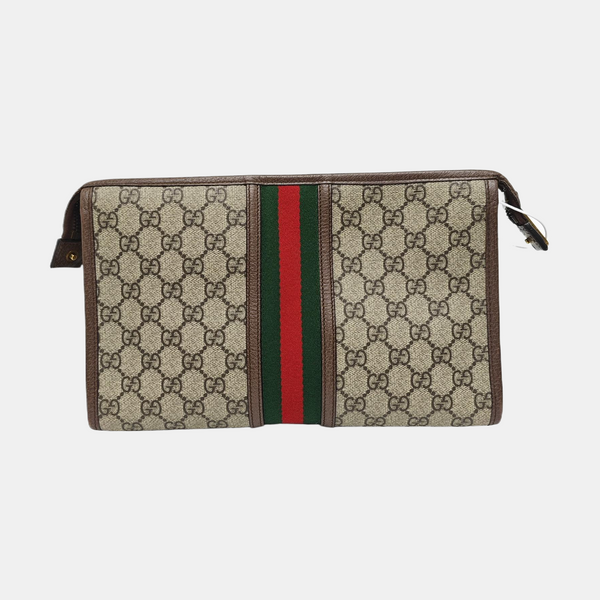 Ophidia Small Monogram Coated Canvas Beige