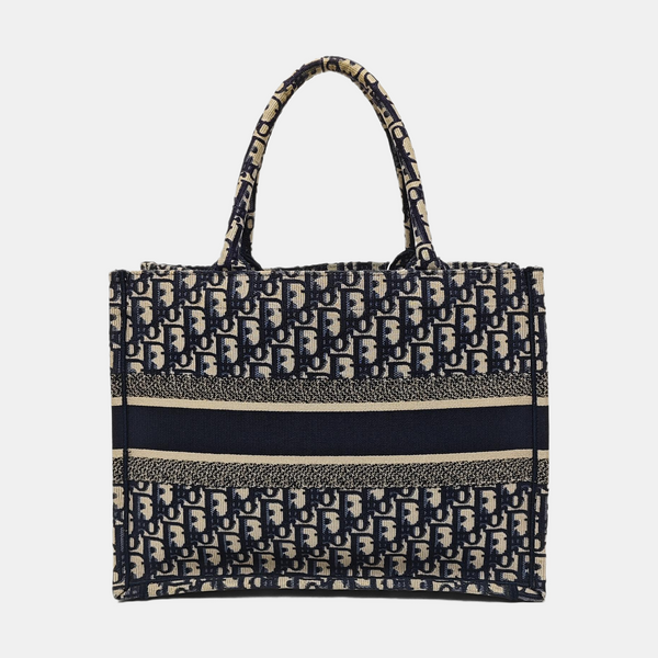 Book Tote Medium Oblique Canvas Blue