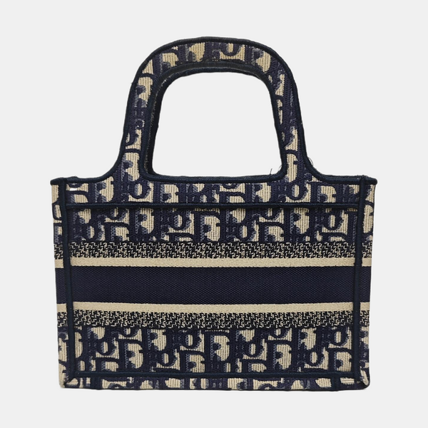 Book Tote Mini Canvas Blue