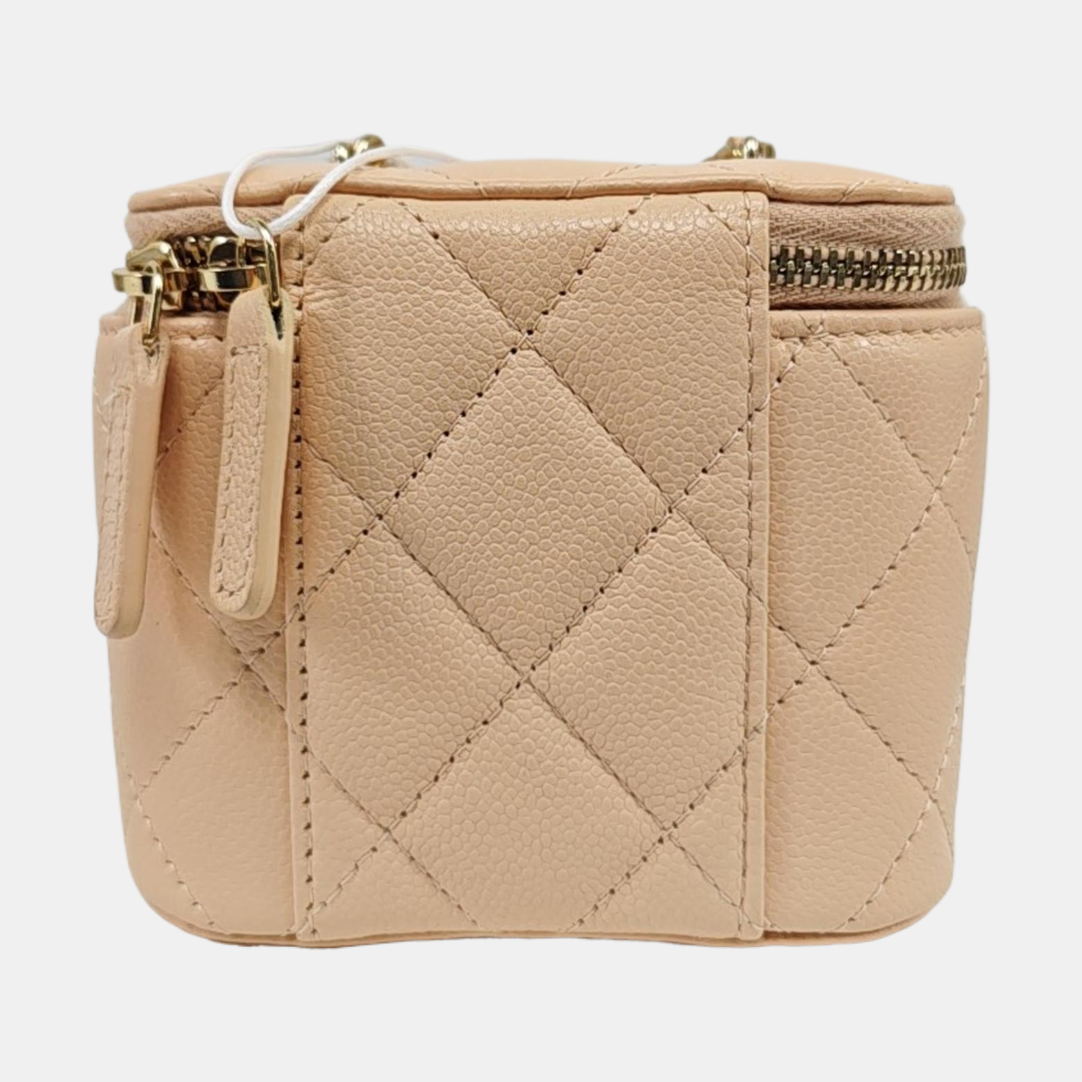 VANITY CASE Mini Grained Calfskin Beige – Looply