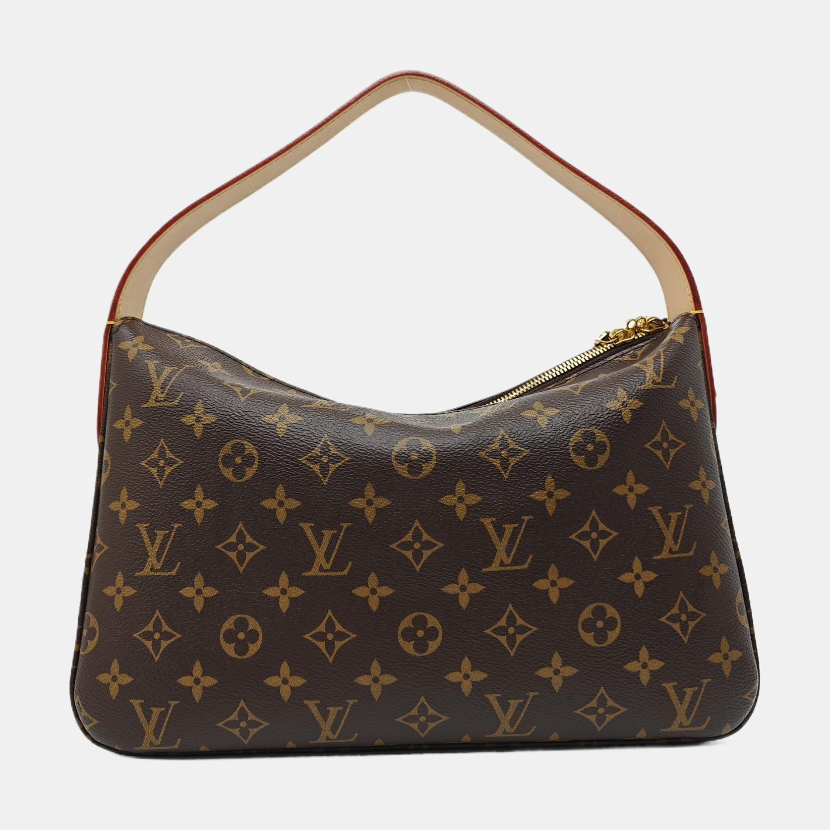 Monogram Coated Canvas Top Handle Bag Brown