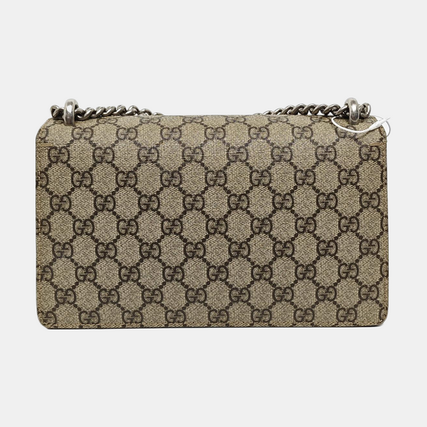 Dionysus Small Monogram Coated Canvas Beige