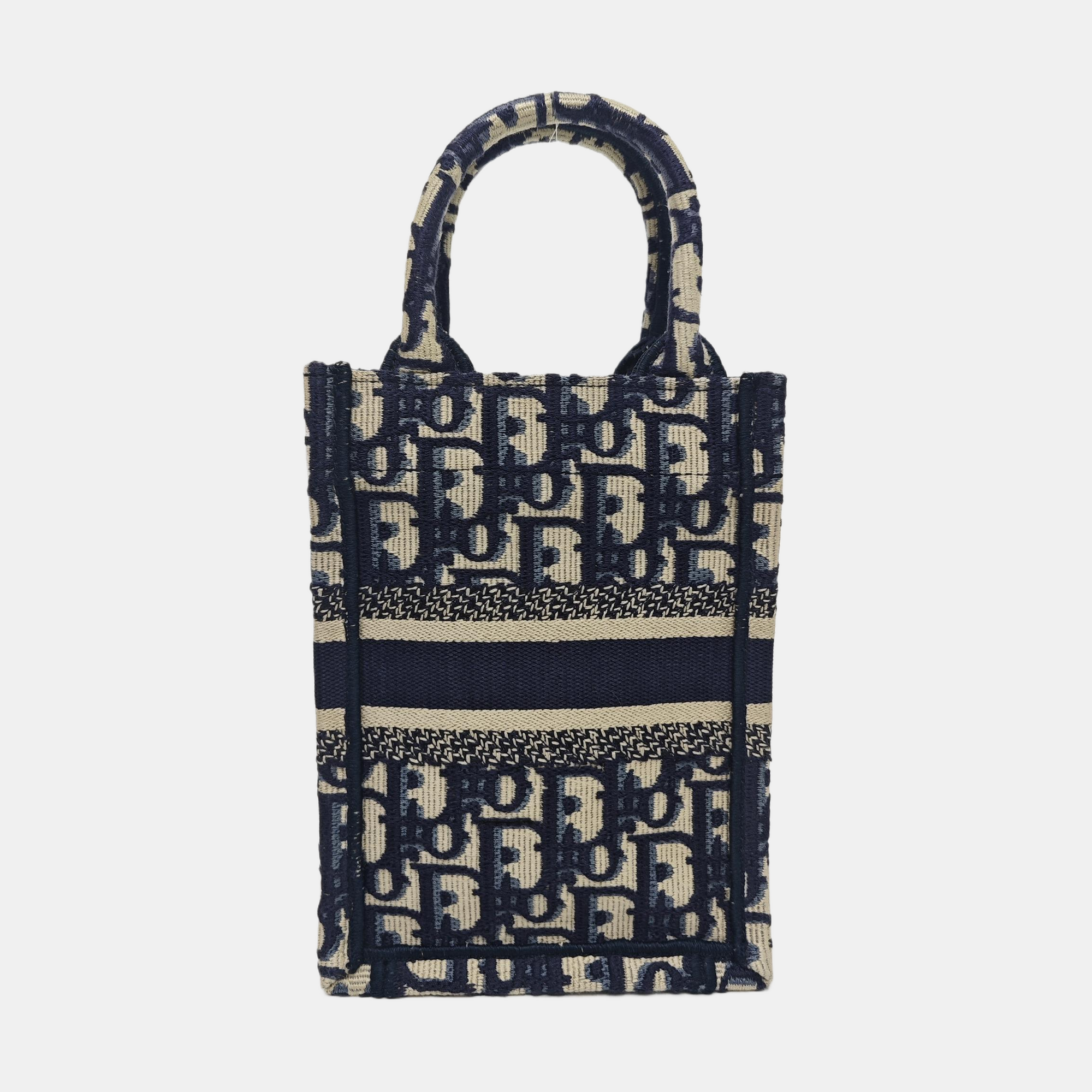 Book Tote Oblique Fabric Beige