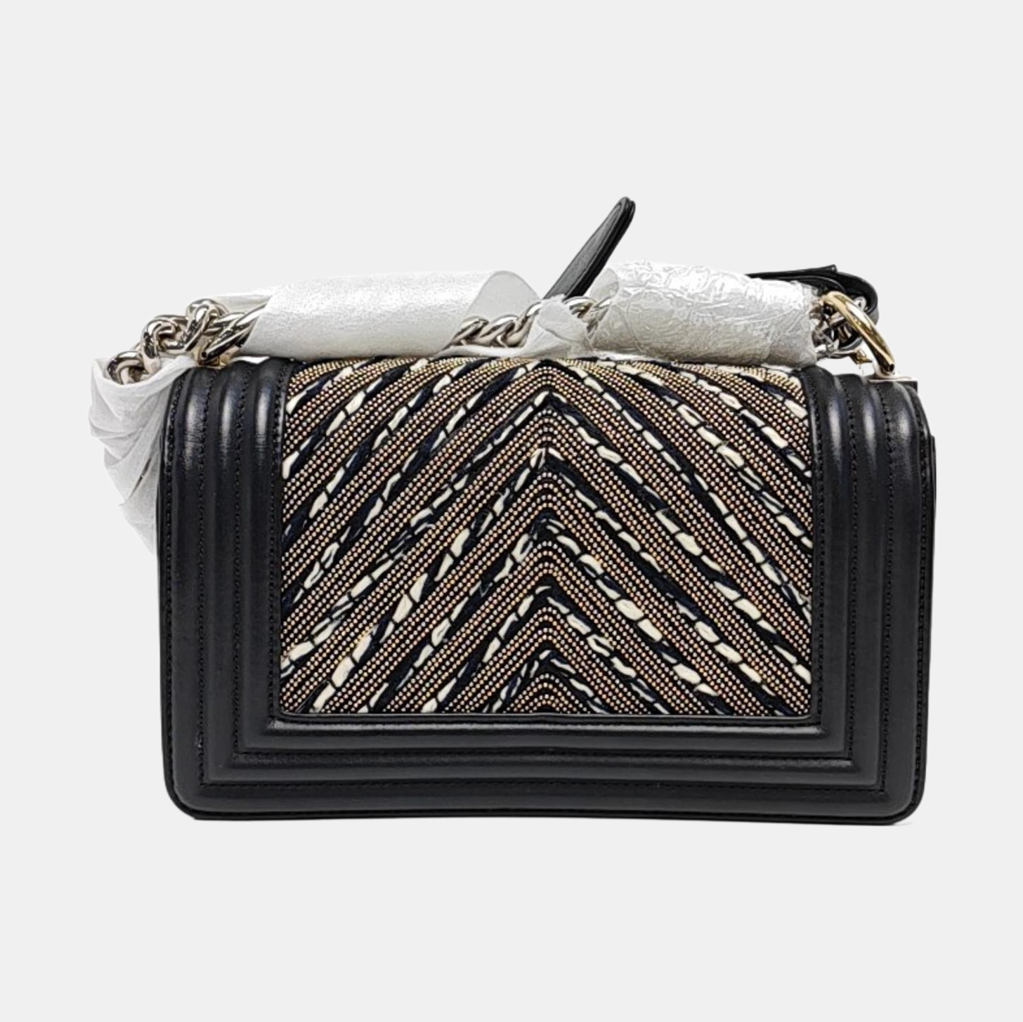 BOY CHANEL Small Chevron Calfskin Black