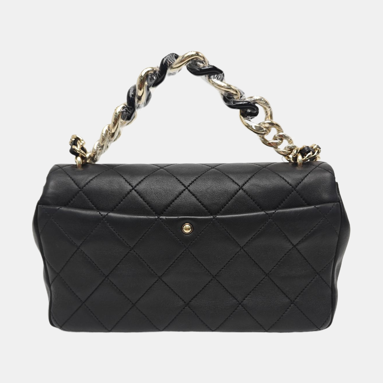 Quilted Lambskin Shoulder Bag Black