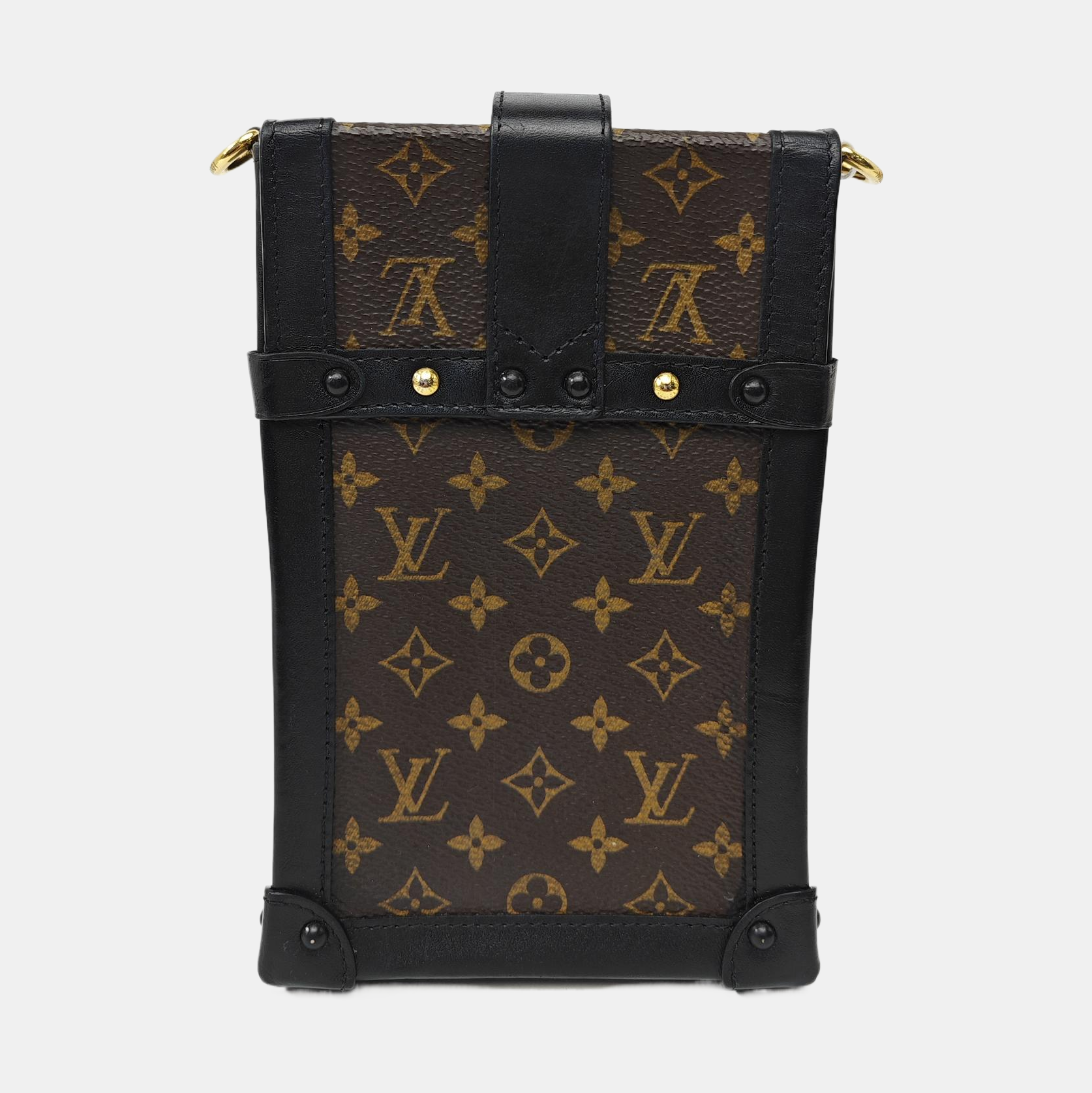 TRUNK Monogram Coated Canvas Brown