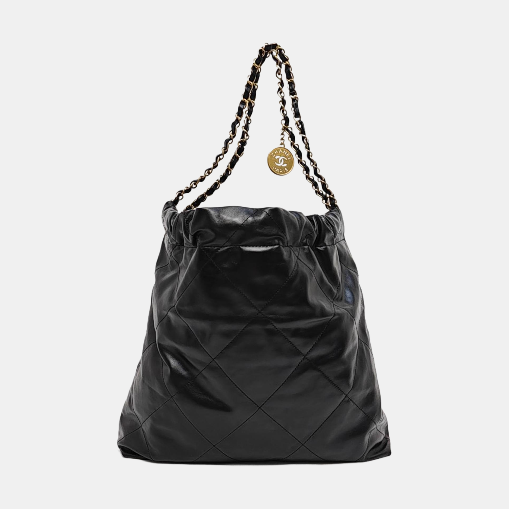 CHANEL 22 Medium Quilted Calfskin Black