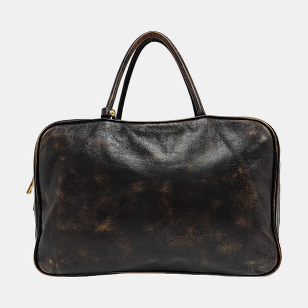 Authenticated pre-owned  Beau Large Calfskin Brown - Top Handle Bag at Looply