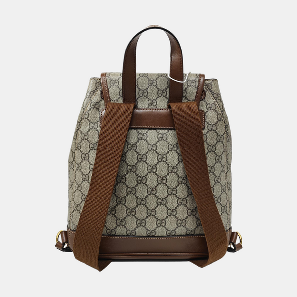 Monogram Coated Canvas Backpack Black