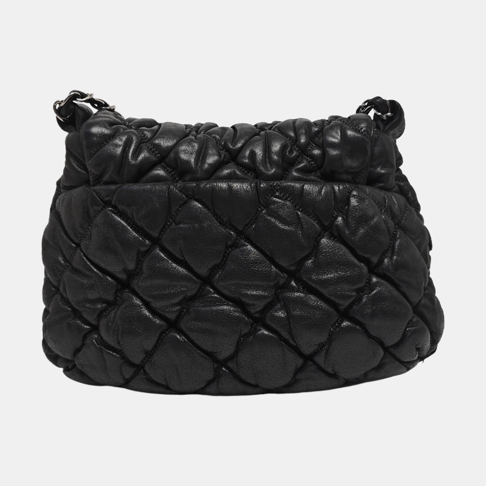 Quilted Calfskin Shoulder Bag Black