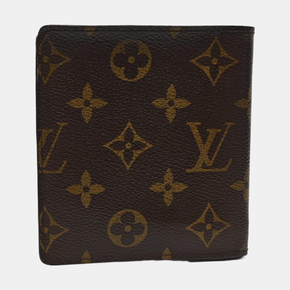 Monogram Coated Canvas Wallet Brown