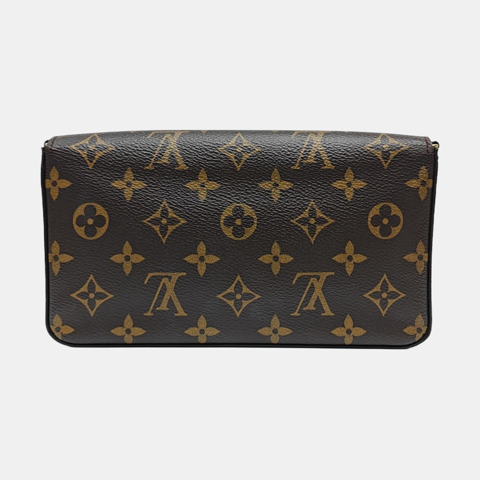 FÉLICIE Monogram Coated Canvas Brown