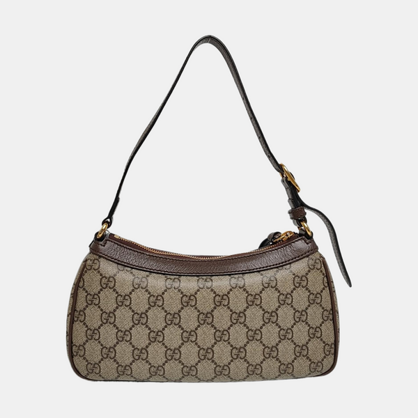 Ophidia Small Monogram Coated Canvas Brown
