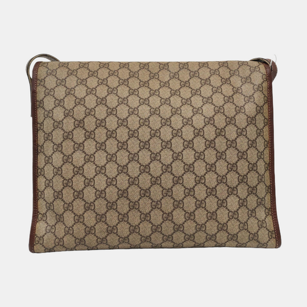 GG Messenger Monogram Coated Canvas Beige