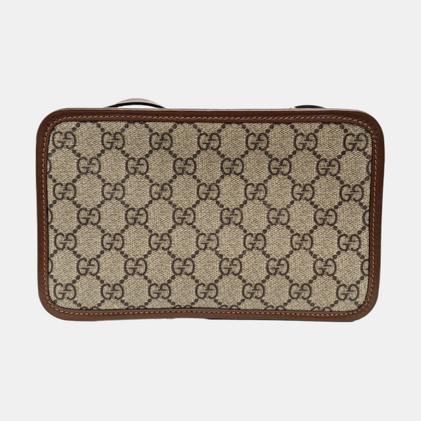 GG Supreme Mini Monogram Coated Canvas Beige