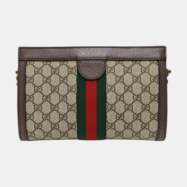 Ophidia Medium Monogram Coated Canvas Beige