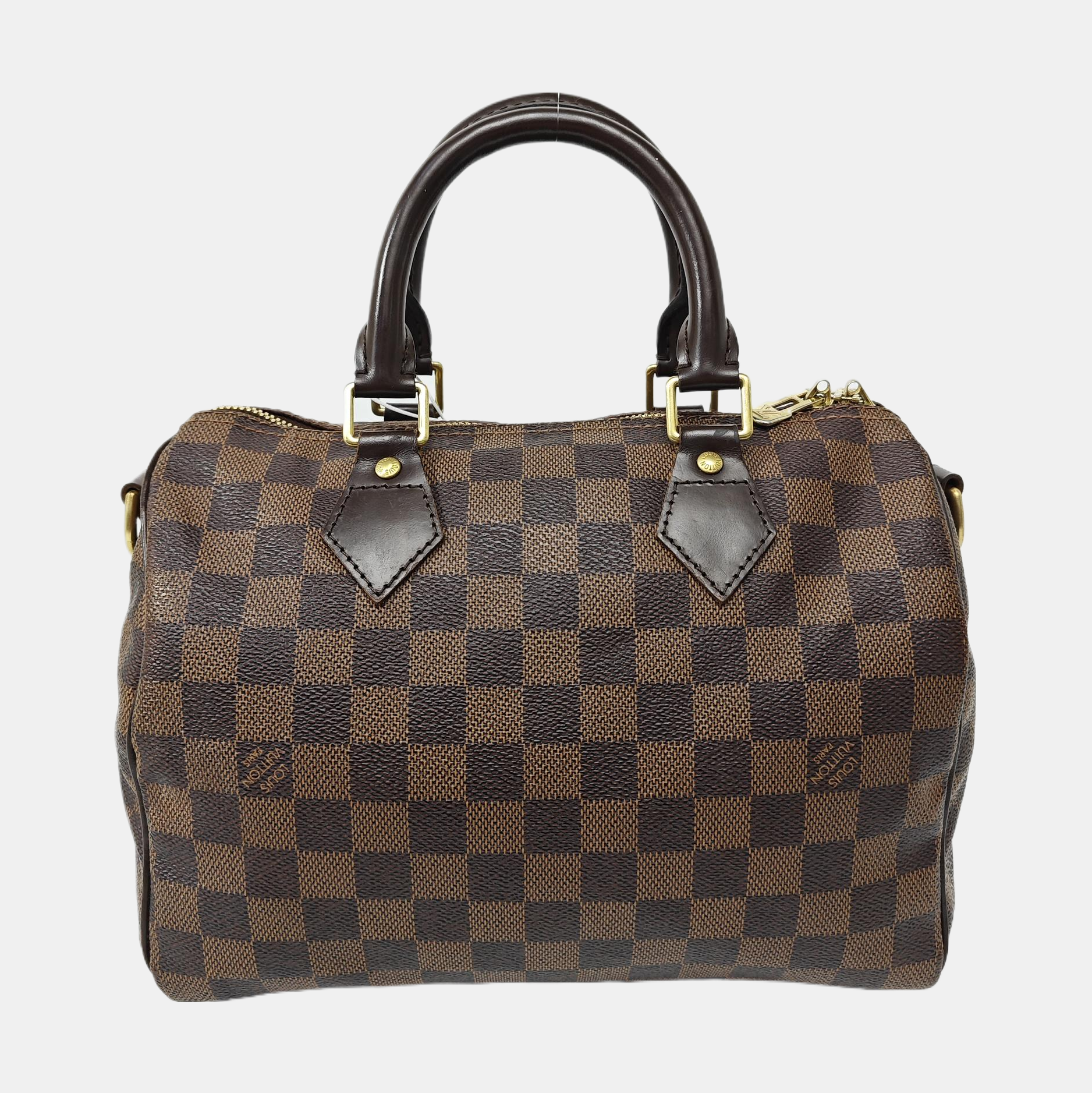 SPEEDY 25 Damier Ebene Coated Canvas Brown