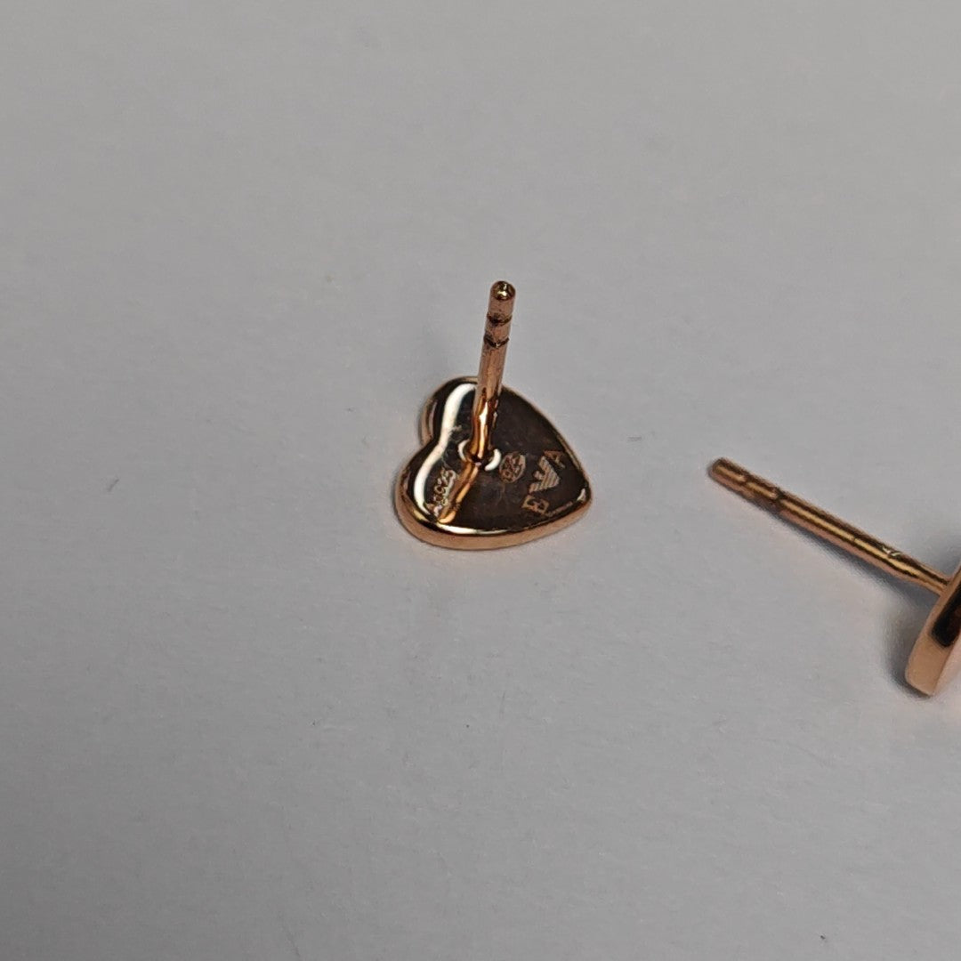 925 Sterling Silver Rose Gold Stud Earrings
