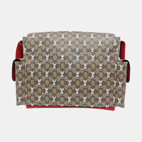 GG Supreme Medium Monogram Coated Canvas Brown