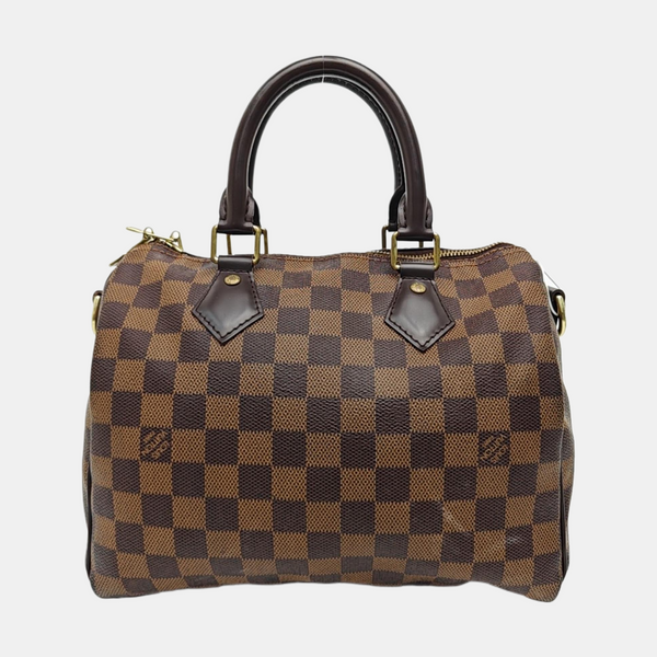 SPEEDY 25 Damier Ebene Coated Canvas Brown