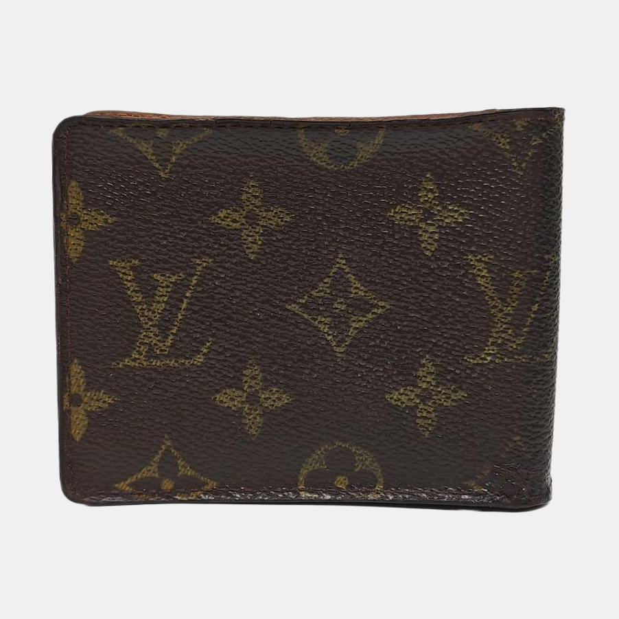 Monogram Coated Canvas Wallet Brown