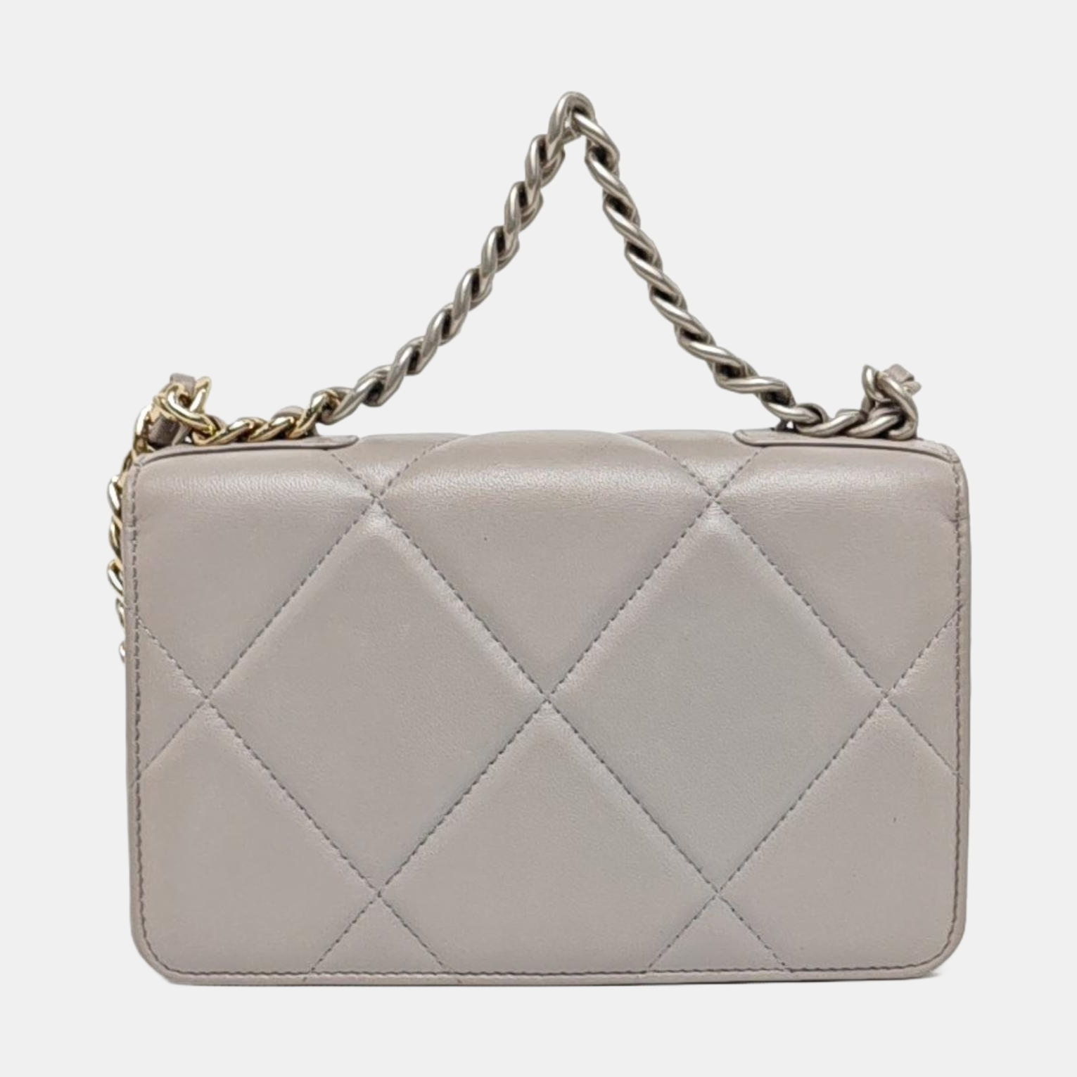 CHANEL 19 WOC Quilted Lambskin Gray