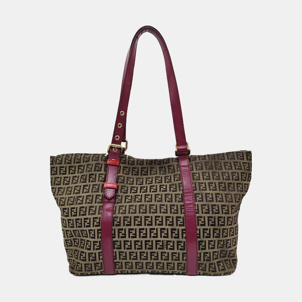 Monogram Canvas Tote Bag Brown