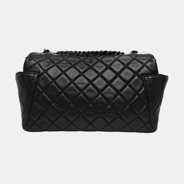 Quilted Calfskin Shoulder Bag Black