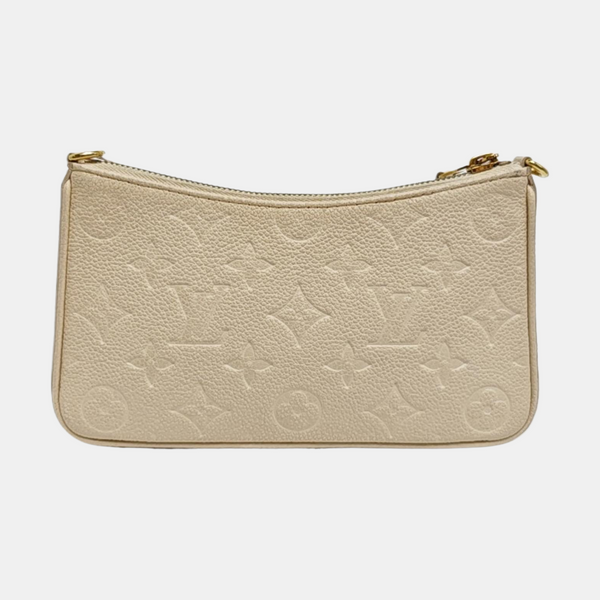 EASY POUCH ON STRAP Calfskin Beige