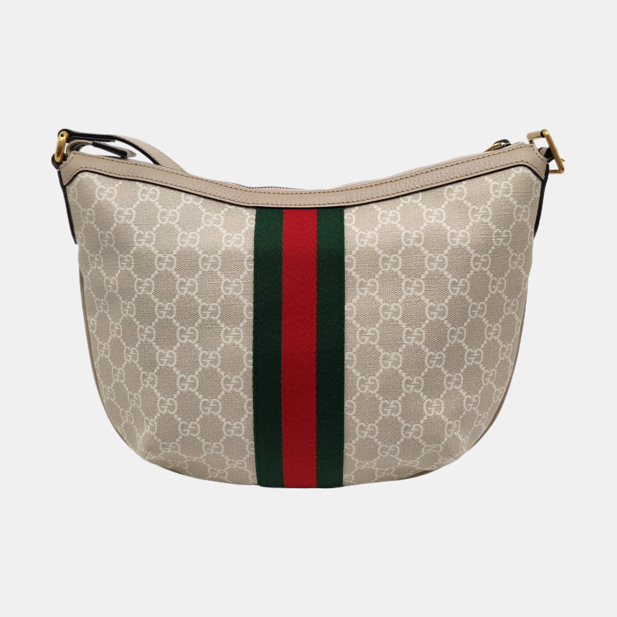 Ophidia Small Monogram Coated Canvas Beige