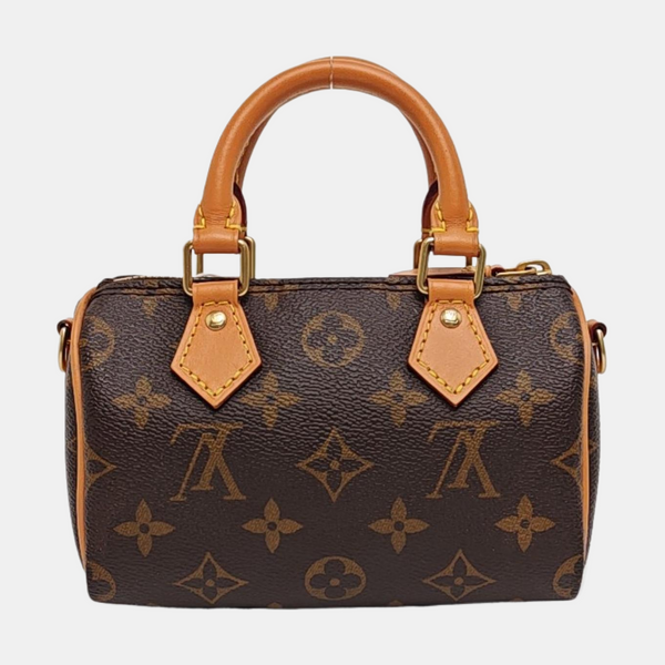 SPEEDY Nano Monogram Coated Canvas Brown