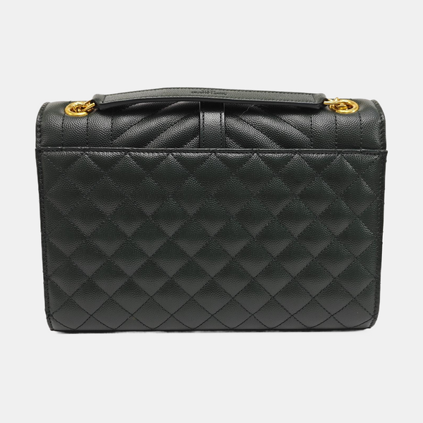 ENVELOPE Medium Chevron Calfskin Green
