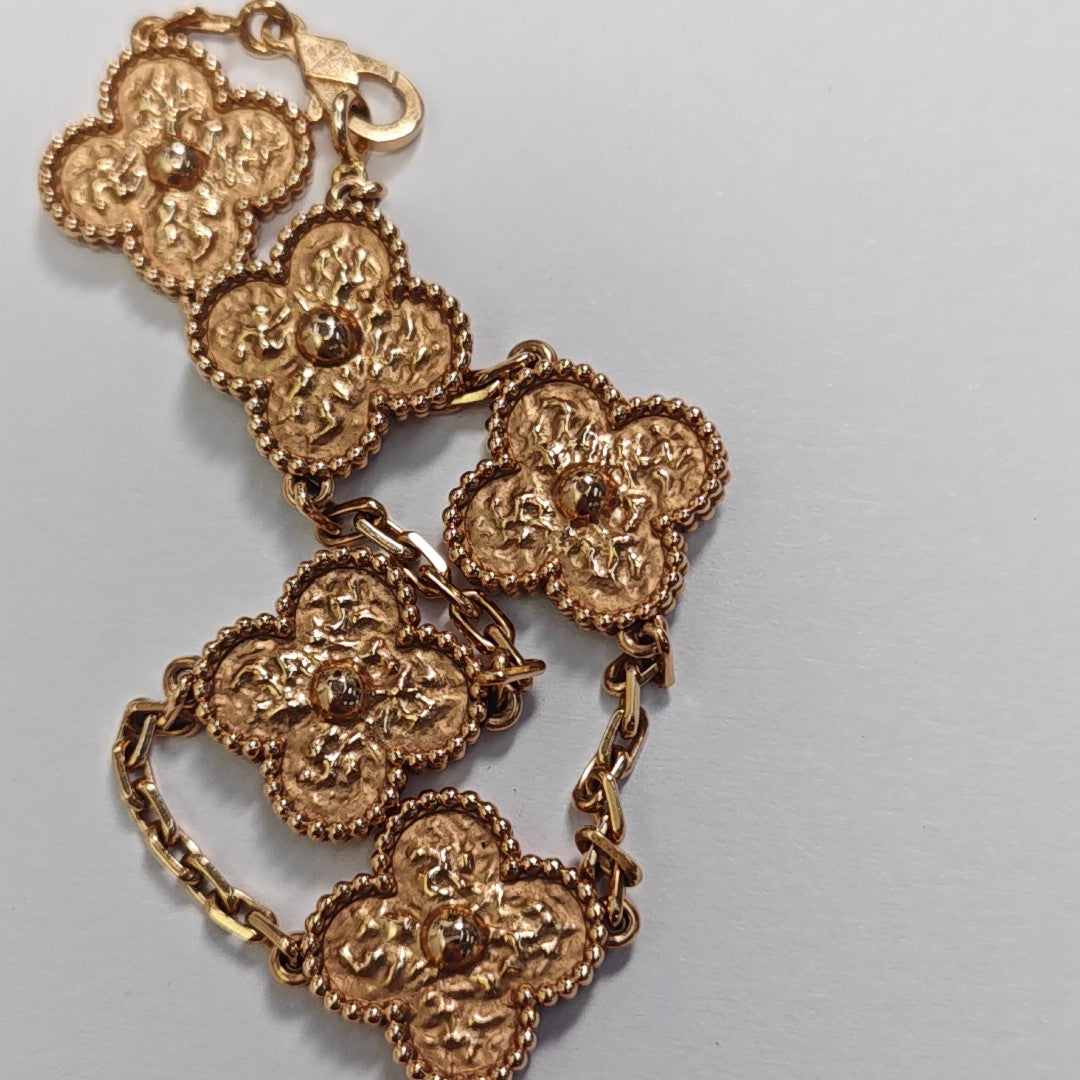 Vintage Alhambra 18k Rose Gold Bracelet