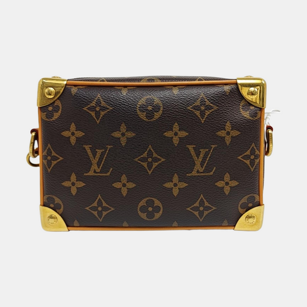 SOFT TRUNK Mini Monogram Coated Canvas Brown
