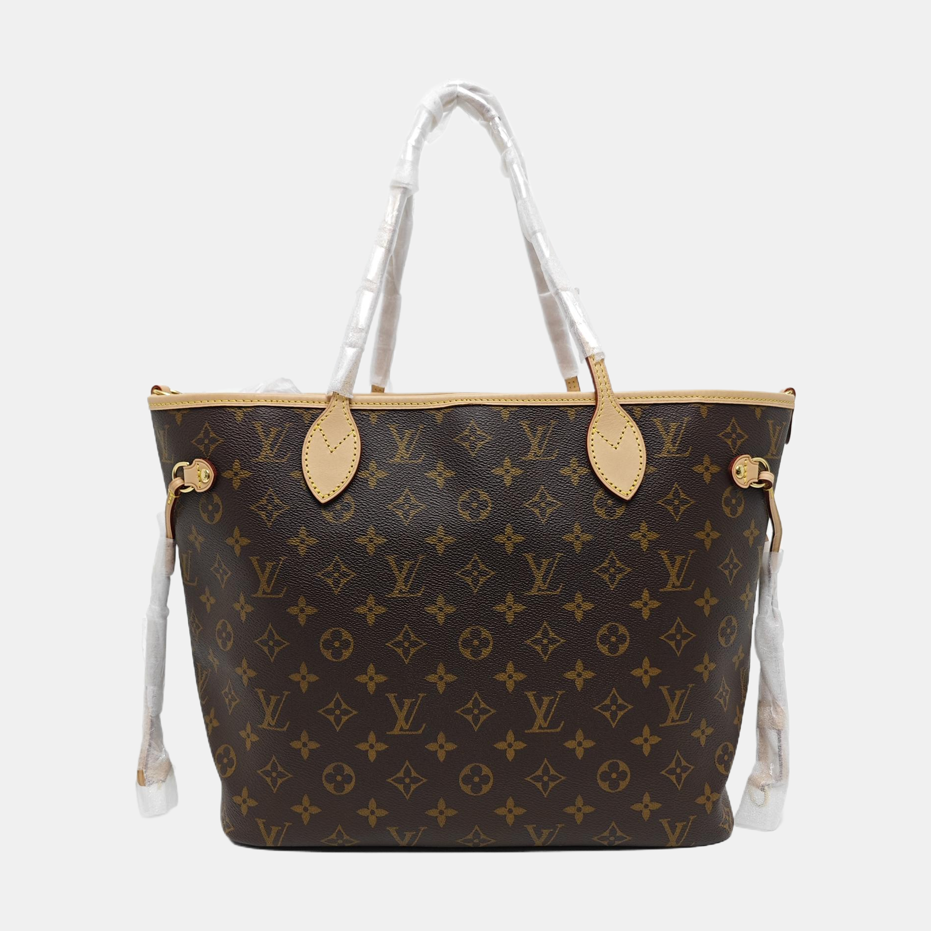 NEVERFULL MM Monogram Coated Canvas Brown
