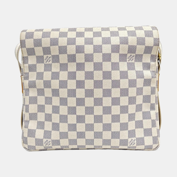 NAVIGLIO Damier Azur Coated Canvas White
