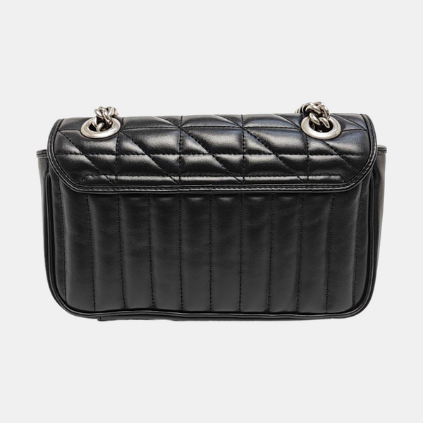 GG Marmont Small Quilted Calfskin Black
