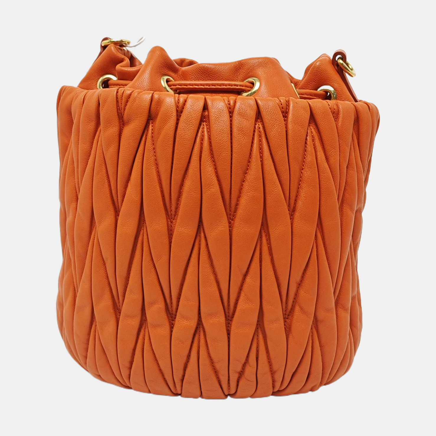 Matelassé Quilted Lambskin Orange