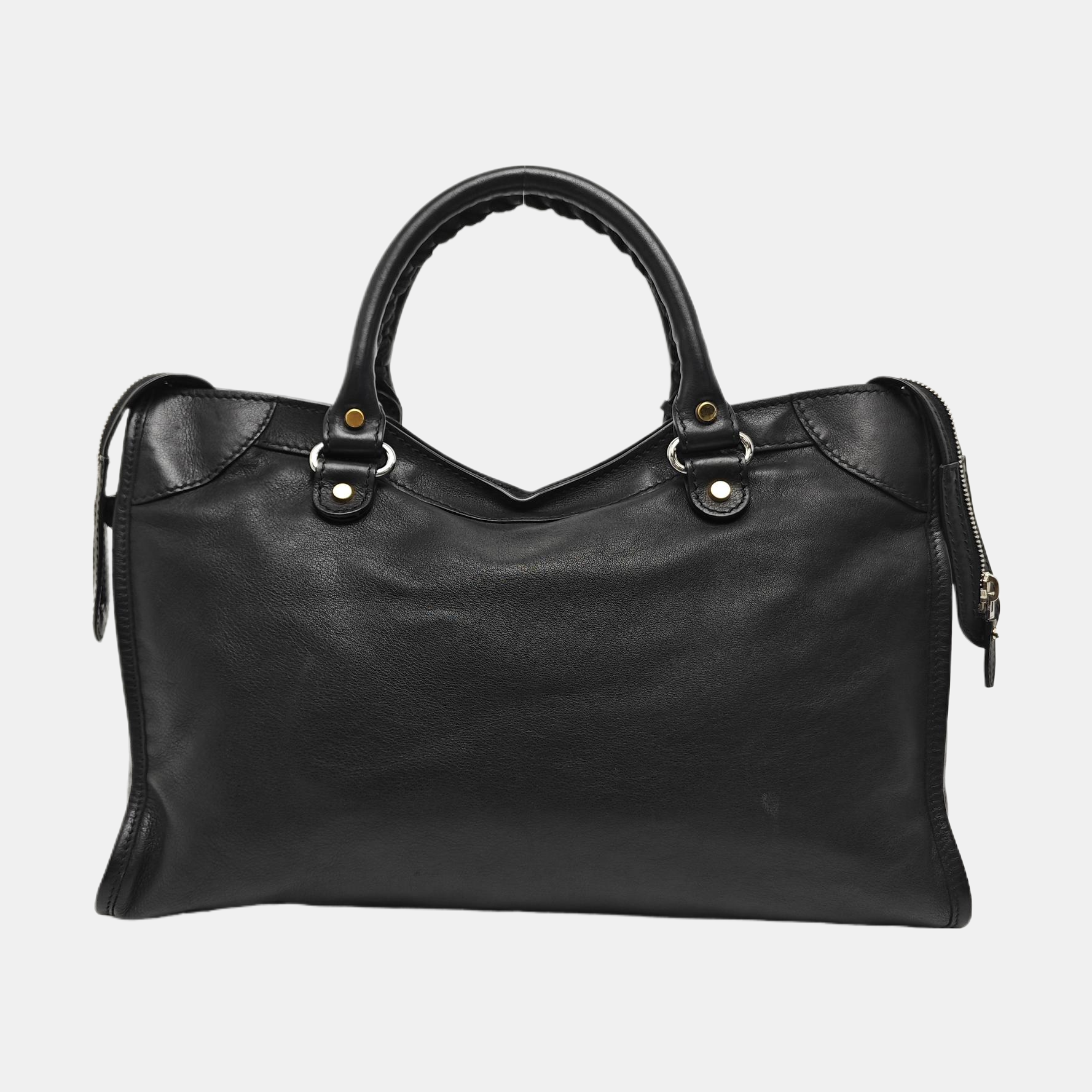 Metal Plate Classic City Lambskin Black