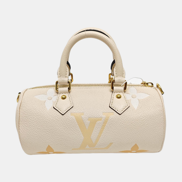 PAPILLON PM Monogram Calfskin White