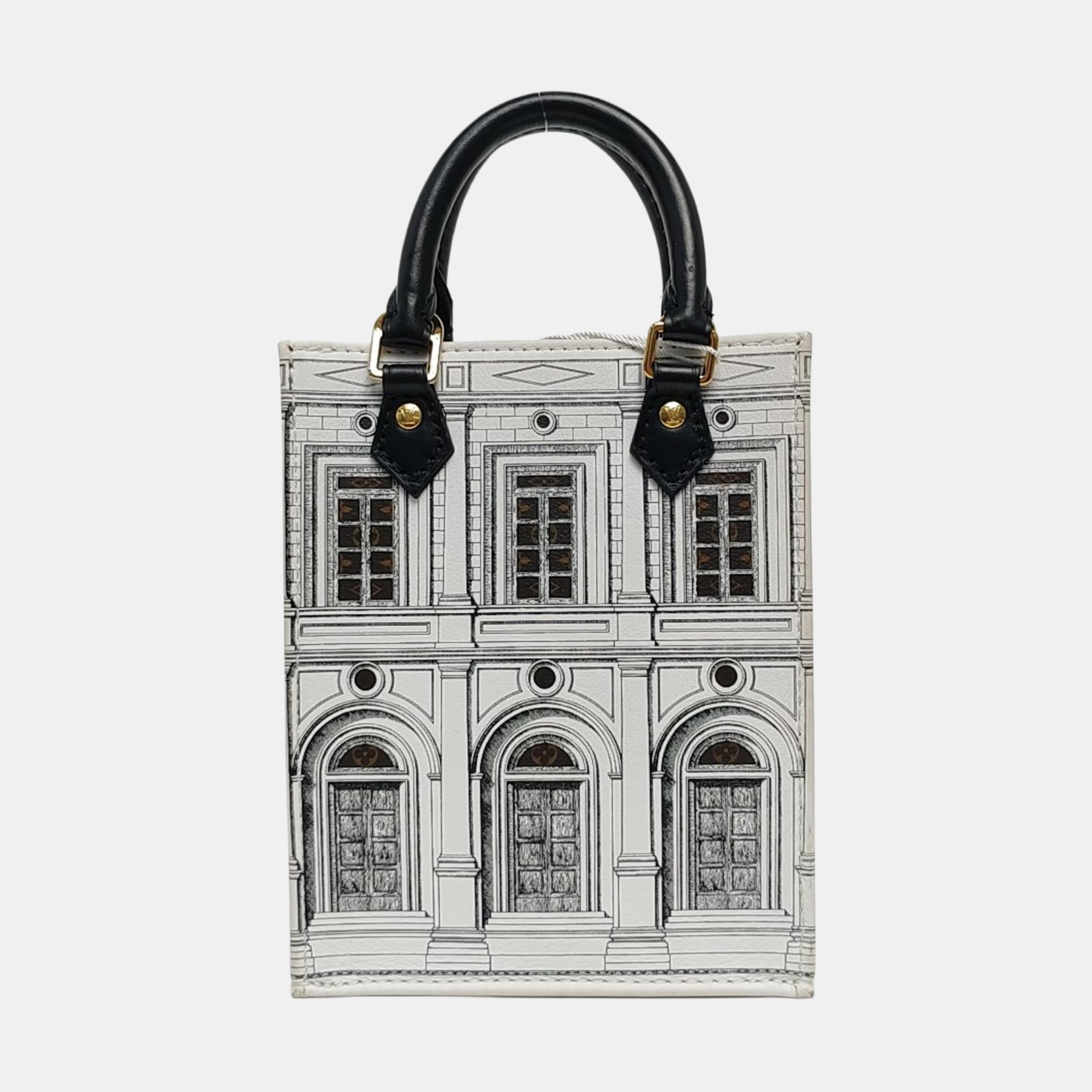 SAC PLAT Mini Calfskin White
