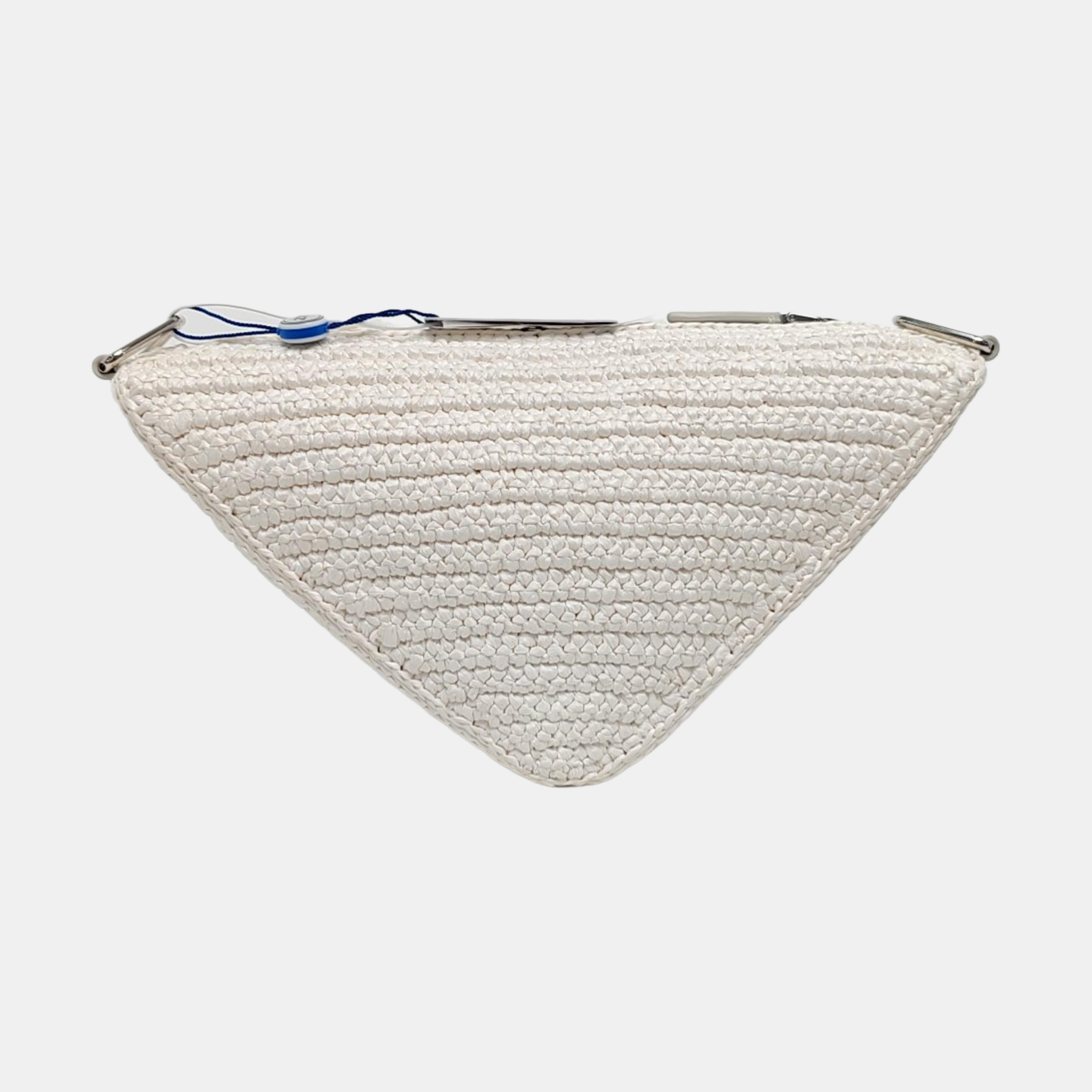 Authenticated pre-owned  Triangle Straw White - Shoulder Bag at Looply