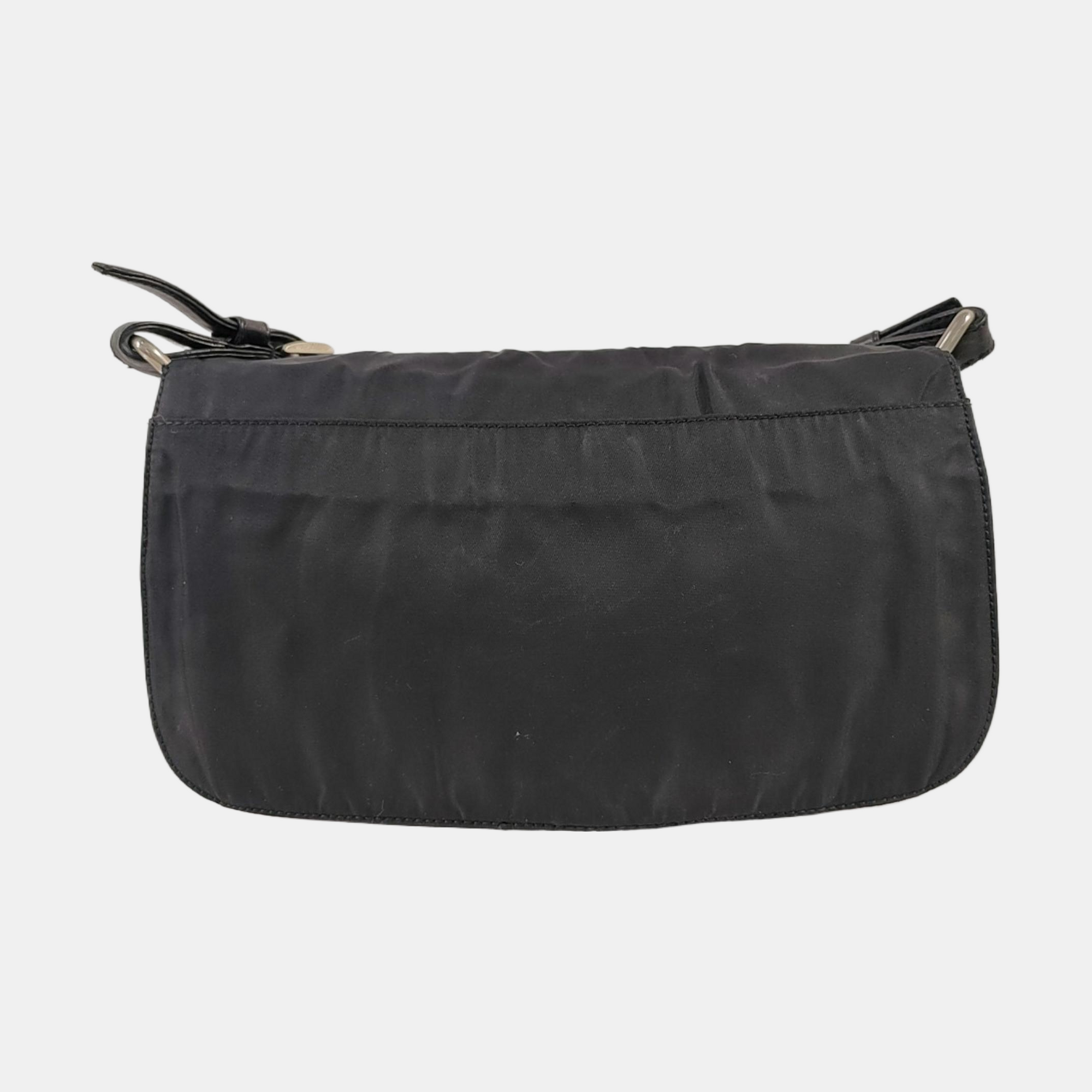 Nylon Shoulder Bag Black